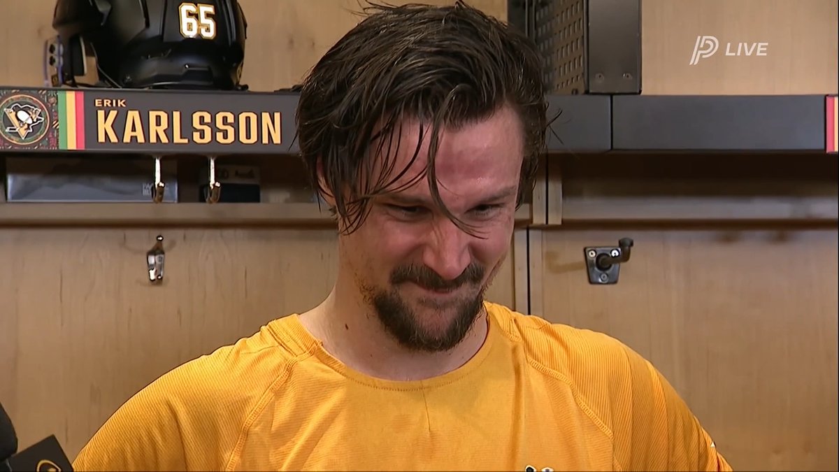 Erik Karlsson on tonight's loss to Ottawa 😬 "We were not very good [tonight], myself included ... I don't think we deserved to win this one."