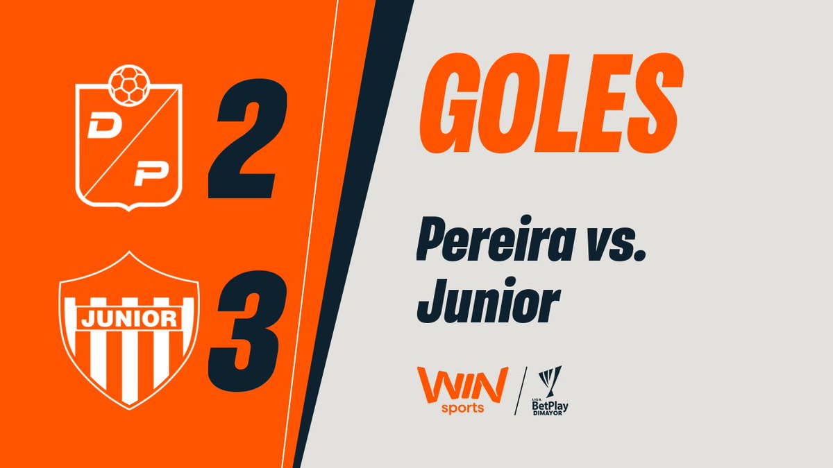 ¡TRIUNFAZO DE JUNIOR ANTE PEREIRA EN LA FECHA 4 DE #LALIGAxWIN! 🔴⚪🦈⚽ 👉🏻Con doblete de Cristian Barrios y un golazo de Luis Muriel el 'Tiburón' ganó 3-2 ante el 'Matecaña'. 🔝