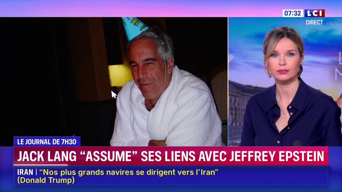 ▶️ L'affaire Epstein éclabousse la famille Lang : si Jack Lang dit "assumer pleinement" ses relations passées avec le criminel sexuel américain, sa fille a quant à elle démissionné de la tête d'un syndicat de producteurs de cinéma. 📺 Le journal de Laurène Barrière-Tallerie sur LCI