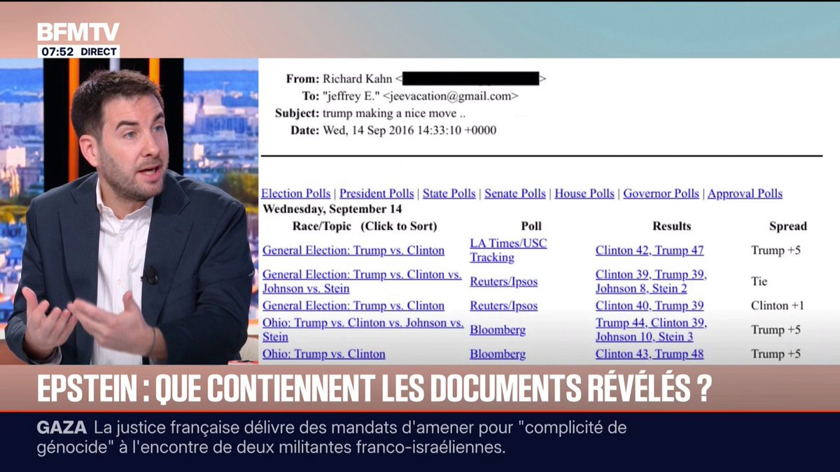 🇫🇷🇺🇸 Les principaux tweets contenant le mot-clé "Epstein" proviennent de "comptes complotistes", selon Raphaël Grably, spécialiste des sujets numériques à BFMTV.