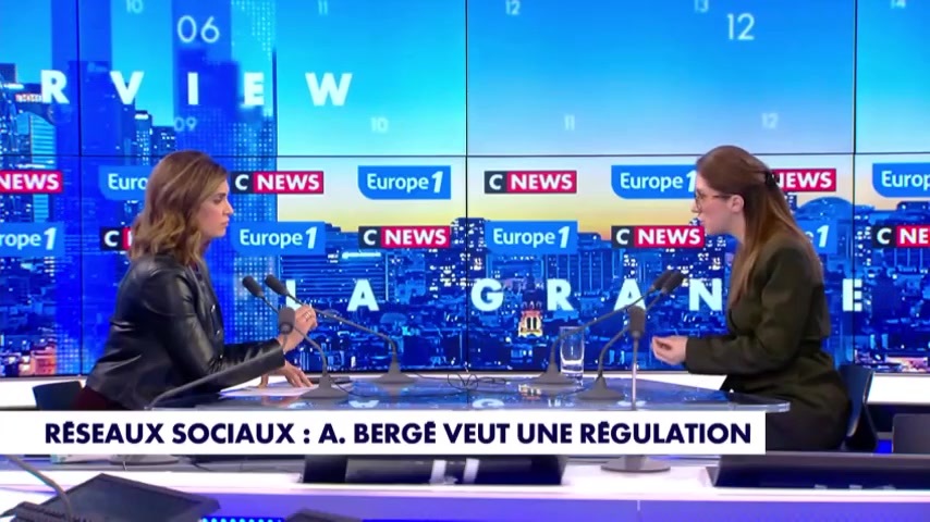 Fin de l'anonymat sur les réseaux sociaux : "C'est une question qui, sans doute, se posera pendant la campagne présidentielle" déclare Aurore Bergé #LaGrandeInterview #Europe1