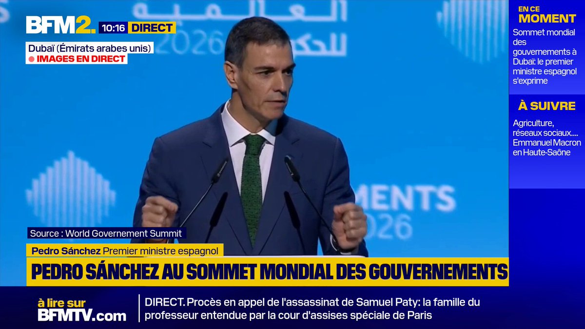 📱 "L'Espagne va interdire l'accès aux réseaux sociaux aux mineurs de moins de 16 ans", annonce le Premier ministre espagnol Pedro Sánchez #BFM2