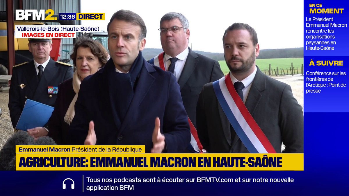 💬 "On ne peut pas déléguer notre alimentation à d'autres" ➡ Emmanuel Macron explique vouloir "se battre" pour "défendre la souveraineté agricole" #BFM2