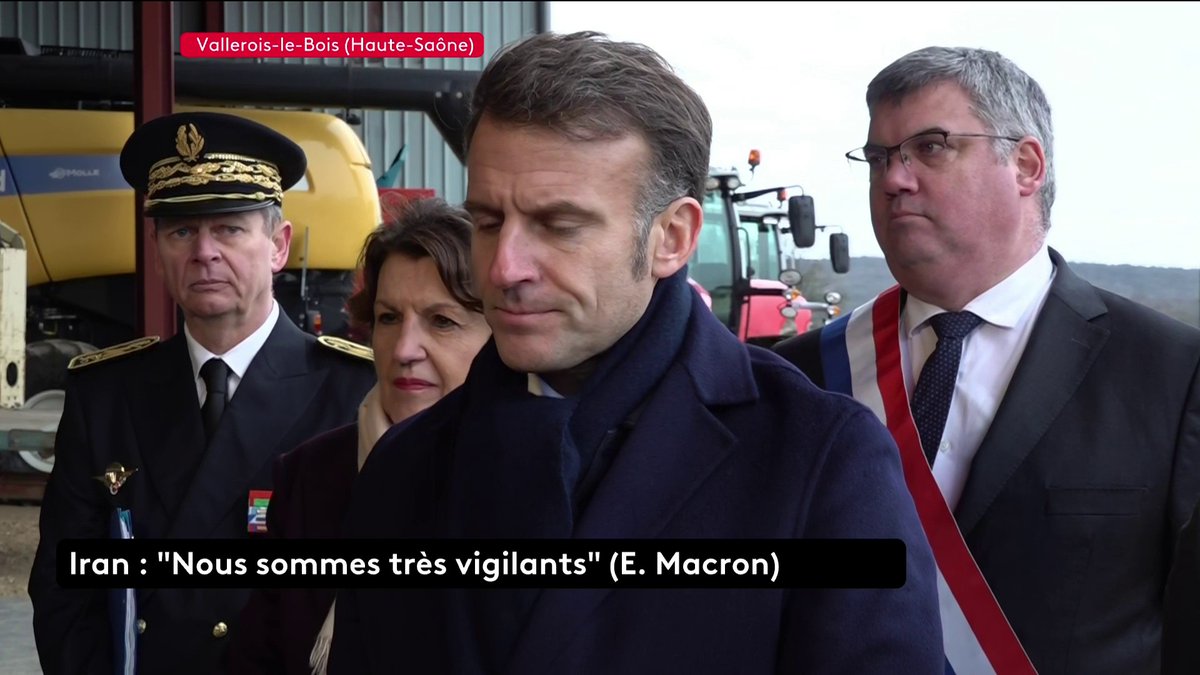 🔴 🗣 Photo d'une base militaire française en Iran : "Nous sommes très vigilants à cette situation. Nous avons pris toutes les dispositions pour que nos soldats soient déployés dans des conditions optimales de sécurité", déclare Emmanuel Macron depuis la Haute-Saône. #canal16