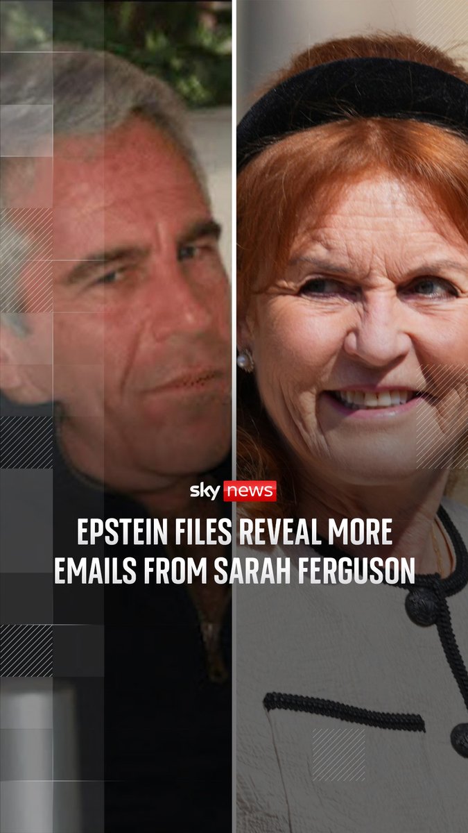 Emails believed to be from Sarah Ferguson to Jeffrey Epstein have been unearthed from the latest drop of Epstein files. Any appearance in the files does not imply any wrongdoing. Rhiannon Mills reports. 🔗