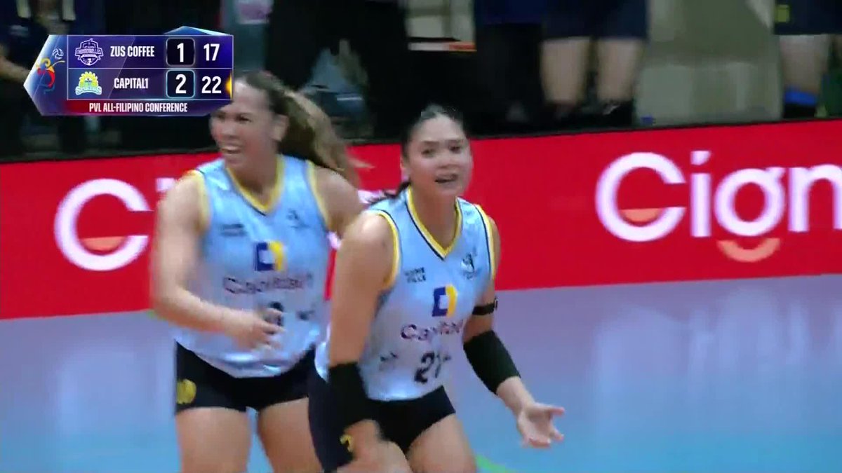 CAPITAL WOW 🤯🤯 Bella Belen and Ysa Jimenez spark a 9–0 run for the Capital1 Solar Spikers to seize the lead against the ZUS Coffee Thunderbelles in Set 4 of the 2026 PVL All-Filipino Conference. #PVL2026 #TheHeartofVolleyball
