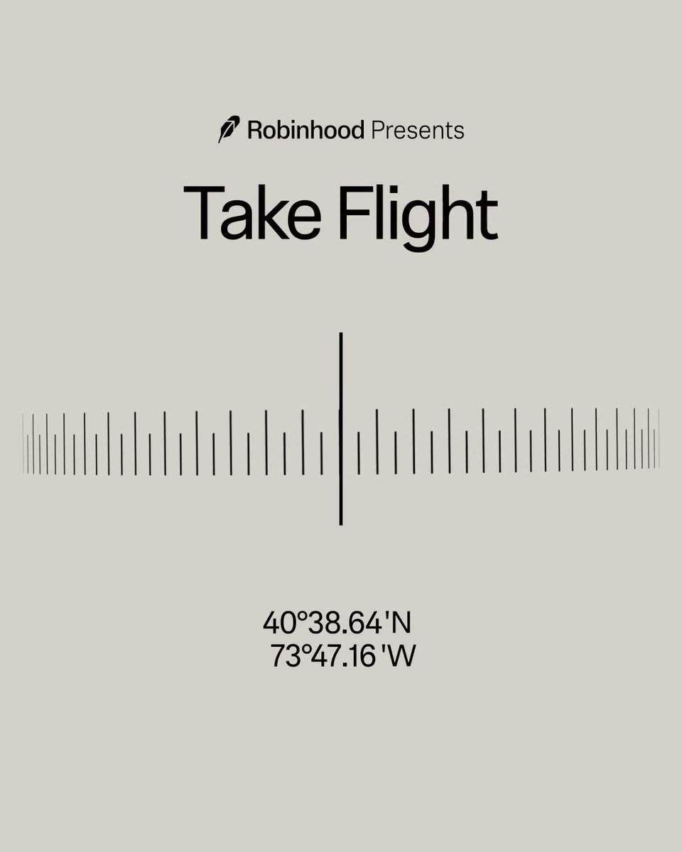 Flight path set. Robinhood Presents: Take Flight on March 4 at 4:30pm PT/ 7:30pm ET.