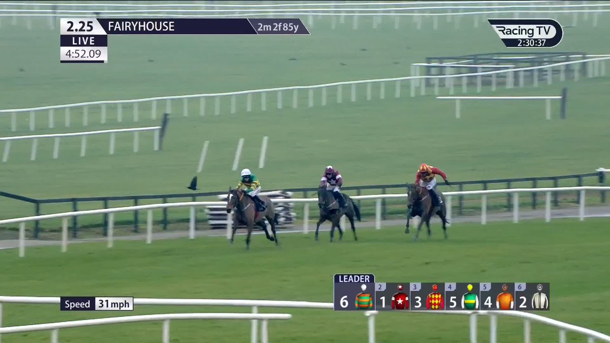 A class apart 🟩🟨⬜️ Progressive mare Oldschool Outlaw bolts up in the Grade 3 BetVictor Solerina Mares Novice Hurdle. She's got to be a big danger to Bambino Fever if she goes to the Mares' Novices' Hurdle. Gordon Elliott