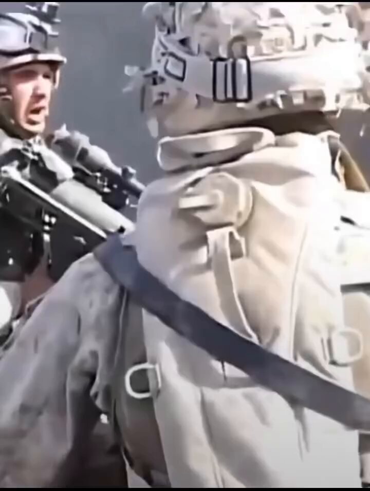 This guy fires his SMAW rocket launcher, but instead of launching a rocket, he shoots a bullet, thanks to its built-in spotting rifle. The spotting rifle, mounted alongside the main tube, fires special 9mm tracer rounds that are ballistically matched to the rocket's trajectory. This lets the gunner trace the exact flight path with visible tracers out to about 500 meters, removing guesswork from aiming.