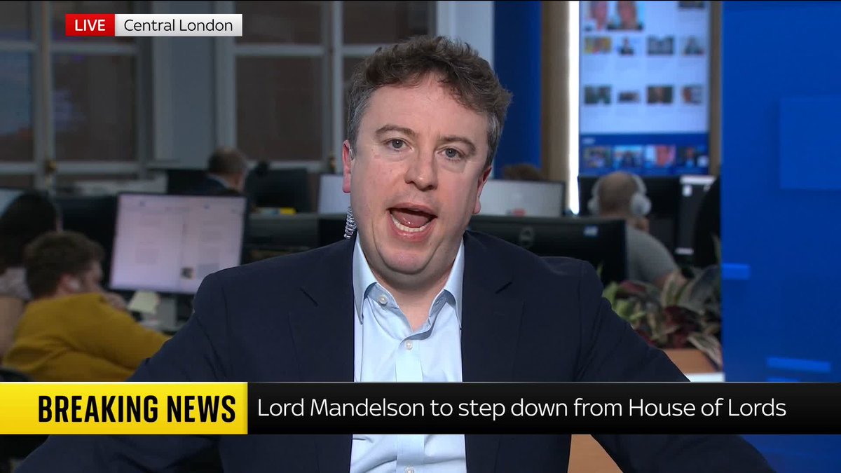 BREAKING: Peter Mandelson is set to step down as a member of the House of Lords following the latest revelations about his relationship with the paedophile financier Jeffrey Epstein. Any appearance in the Epstein files does not imply any wrongdoing.