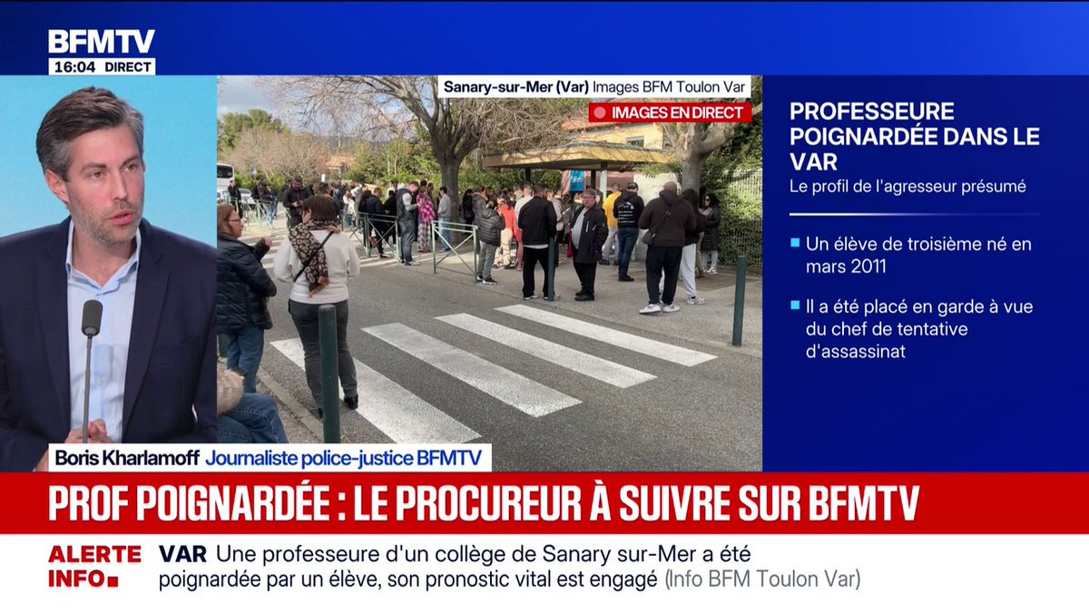 Professeure poignardée à Sanary-sur-Mer: il n'y a aucune "connotation religieuse ou politique" selon le procureur du Var