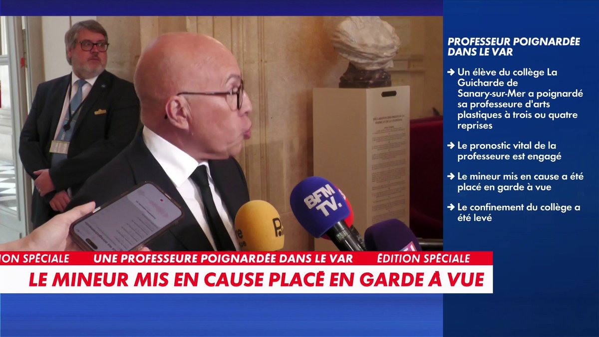 Eric Ciotti (député UDR : «Cet acte appelle une réaction très forte»
