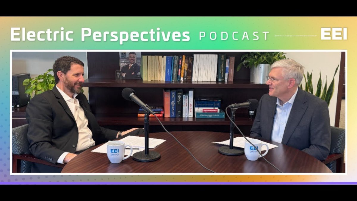 ICYMI: On the latest Electric Perspectives Podcast, EEI President and CEO Drew Maloney and Matt DeCourcey, vice president of the Energy Practice at Charles River Associates discuss CRA's new analysis of U.S. electricity rates and what the data reveals about electricity rate trends, regional factors, and the role of data centers. Press play to listen as Matt explains that, despite common perceptions, data centers were not the drivers behind rate increases and provides important context for what the data actually shows across the country. 🎧 Listen to the full conversation now: Read EEI’s full press release: