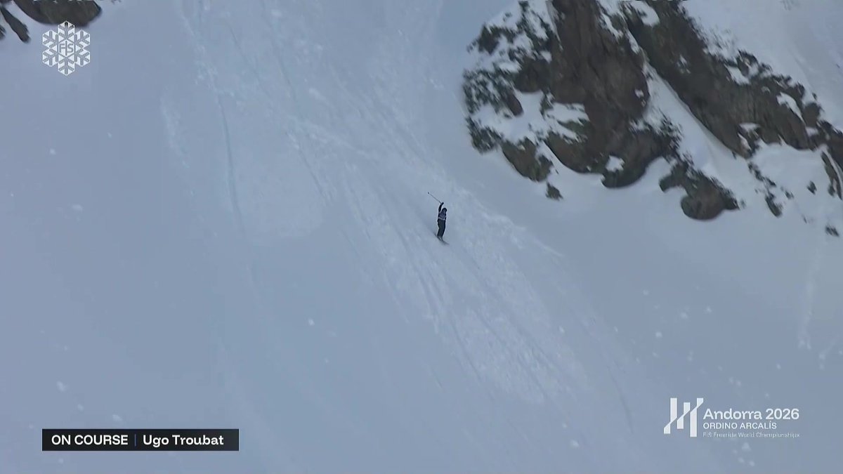 Superbe performance en ski freeride : le Français Ugo Troubat réalise un gros run et devient vice-champion du monde. 🥈 Une nouvelle médaille d’argent après celle de Noémie Equy en snowboard.