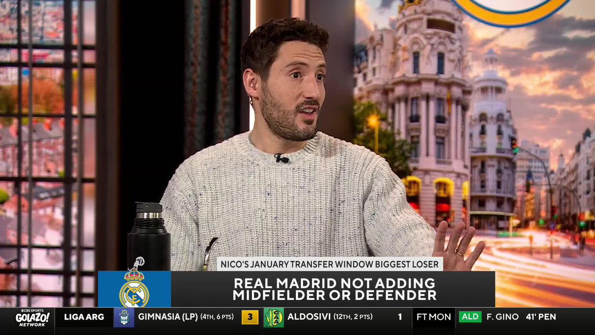 “The midfield, I think thats a bigger picture that they need to fix.” Nico Cantor, Michael Lahoud and Stefano Fusaro discuss Real Madrid’s January transfer window 🇪🇸