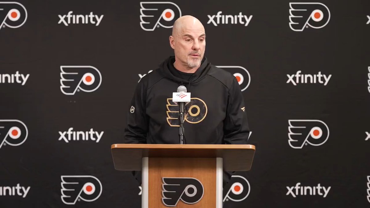 Head coach Rick Tocchet met with the media ahead of tonight's matchup with the Caps. #WSHvsPHI | #LetsGoFlyers