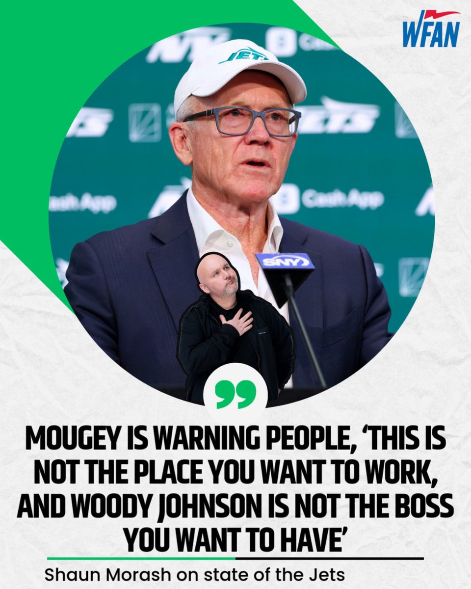 Morash reported that Woody Johnson is back to meddling, and Darren Mougey is letting others know about it 😬
