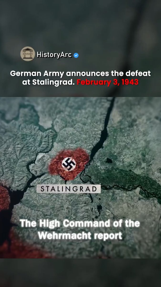 83 years ago today, the German radio announces the defeat at Stalingrad. February 3, 1943