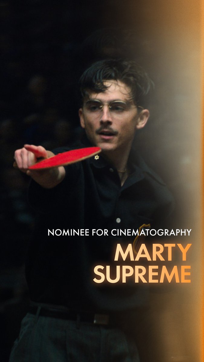MARTY SUPREME, cinematography by Darius Khondji. Nominated for Best Cinematography at the 98th Oscars. Watch the #Oscars LIVE on Sunday, March 15th, at 7e/4p on ABC and Hulu. #OnlyAtTheOscars