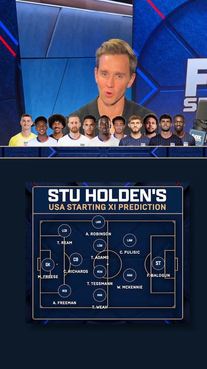 Thoughts on Stu Holdenโs predicted Starting XI for the U.S. Soccer Men's National Team during the FIFA World Cup? ๐บ๐ธ