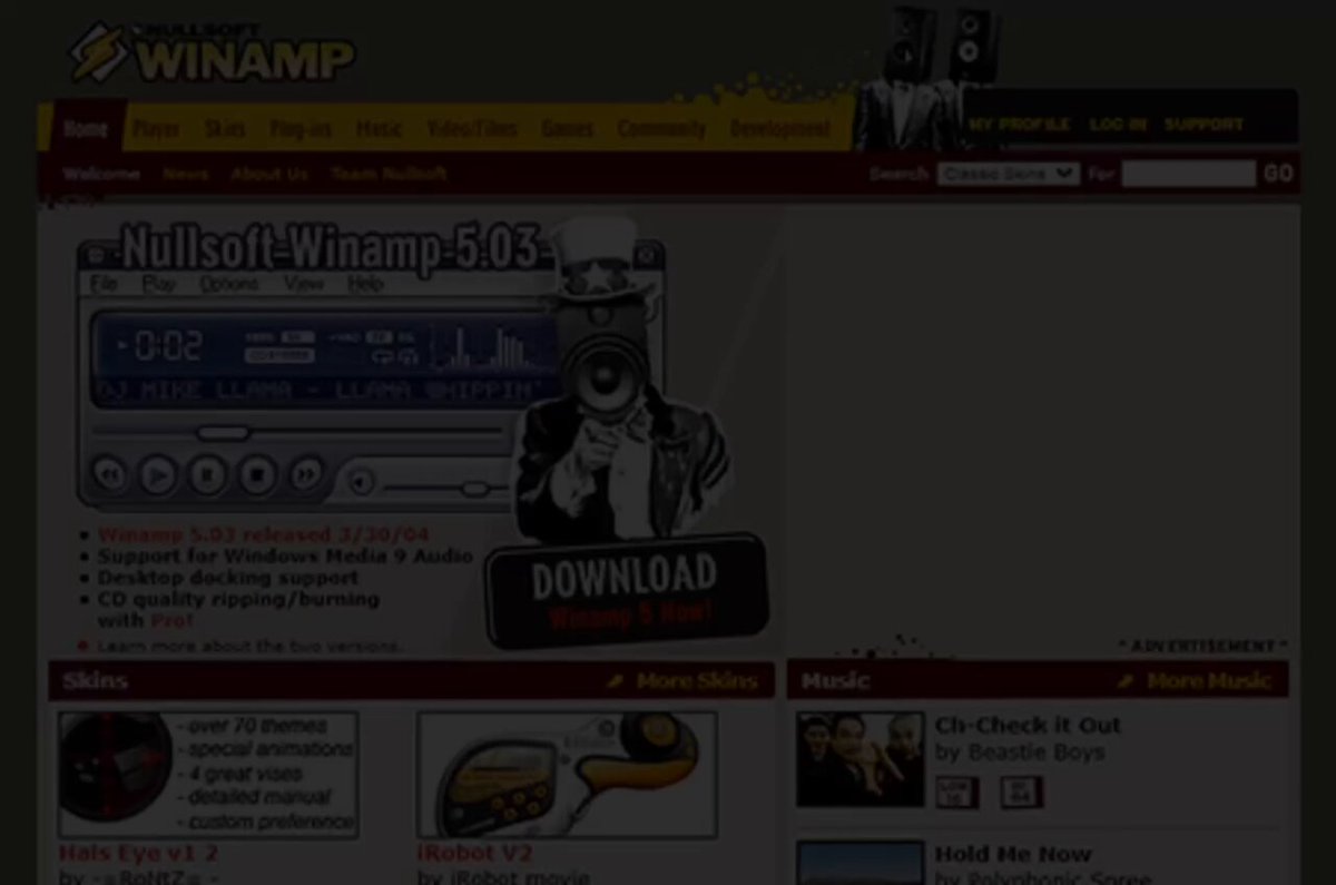 Old music artist websites