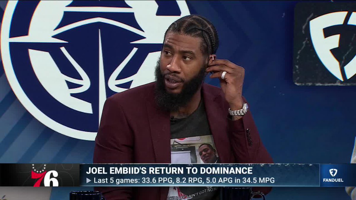 "Joel Embiid is a top-5 basketball player in this league when healthy." - Lou Williams Boogie Cousins agrees and is happy for the 76ers big man as someone who's dealt with injuries in the NBA 💯 Michelle Beadle | DeMarcus Cousins | Lou Williams | Iman.
