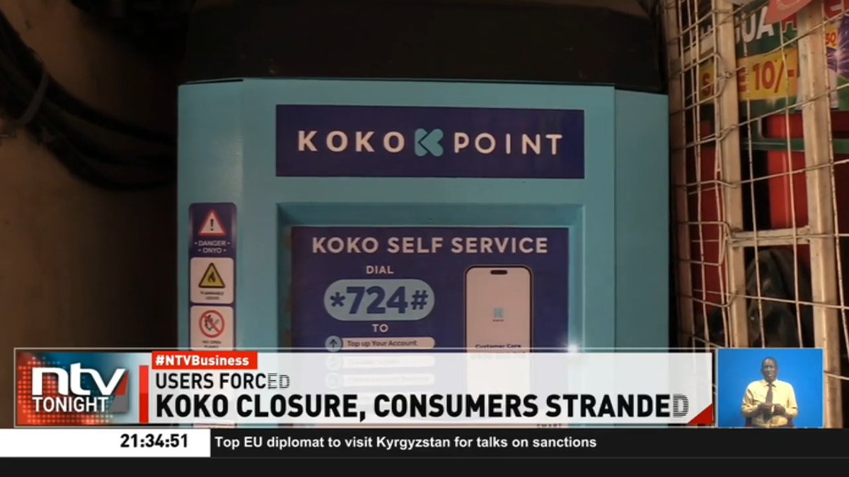 Koko Closure, Consumers Stranded: KOKO Networks took 1.5 million Kenyan households away from the smoke of charcoal and into the future of clean bioethanol. But tonight, that future is gathering dust. #NTVTonight Zainab Ismail Sylvia Kathoni