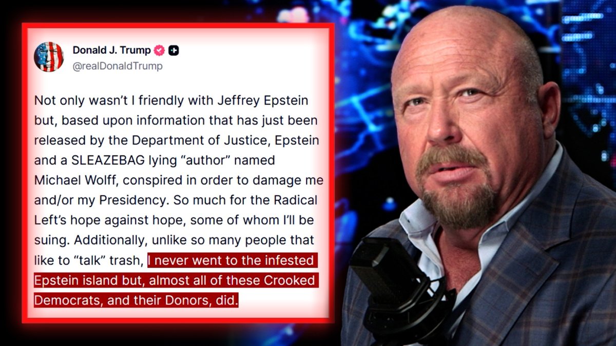 🚨EMERGENCY MESSAGE TO TRUMP: "EXPOSE THEM ALL!!!"🚨 Mr. President, You Are Losing The PR Battle With The Recently Released Epstein Documents! You Must Get Fully Behind Prosecuting Epstein's Co-Conspirators, And The American People Will 100% Support You! PLUS, Alex Jones Reveals Bombshell After Bombshell Of New Revelations Contained In The Massive Epstein File Release! TUNE IN NOW FOR THE LATEST INFO: