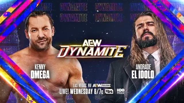 Wednesday Night #AEWDynamite 8/7c, TBS + HBO Max, Las Vegas NV Tomorrow, 2/4! Kenny Omega vs “EL IDOLO” ANDRADE better than MJF!!! The winner of Omega vs Ídolo goes on to #AEWGrandSlam Australia to vie for an AEW World Title match at #AEWRevolution! They battle, TOMORROW!