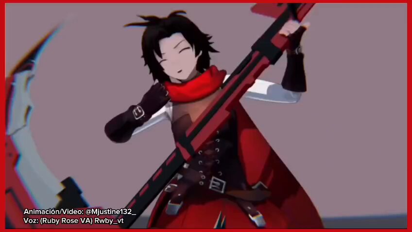 Me salió está hermosa animación en mi TL y no pude evitar pensar que el audio de Ruby cantando Frágil de Allison le queda perfecto 💯 (El audio es real, NO es IA) #RWBY #fragil #allison