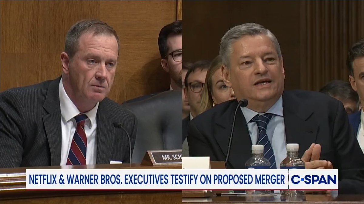 .Senator Eric Schmitt: "You have engaged in creating not only a monopoly on content, but the wokest content in the history of the world." Netflix co-CEO Ted Sarandos on Netflix consumer: "They talk about Netflix in the exact same terms as they talk about the country."