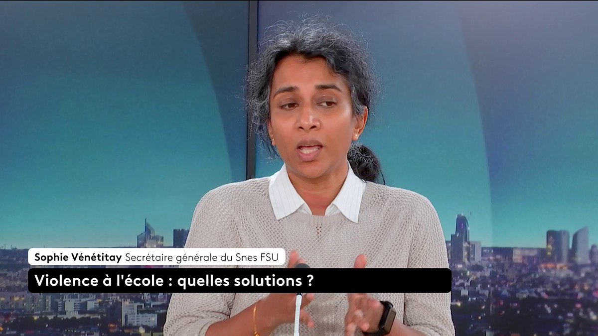 🔴 🗣️ "L'éducation nationale est certainement le plus grand désert médical de ce pays" : la secrétaire générale du Snes FSU Sophie Vénétitay pointe du doigt le manque de moyens. Un élève a poignardé sa professeure en pleine classe. Loïc de La Mornais #SurLeTerrain #Canal16