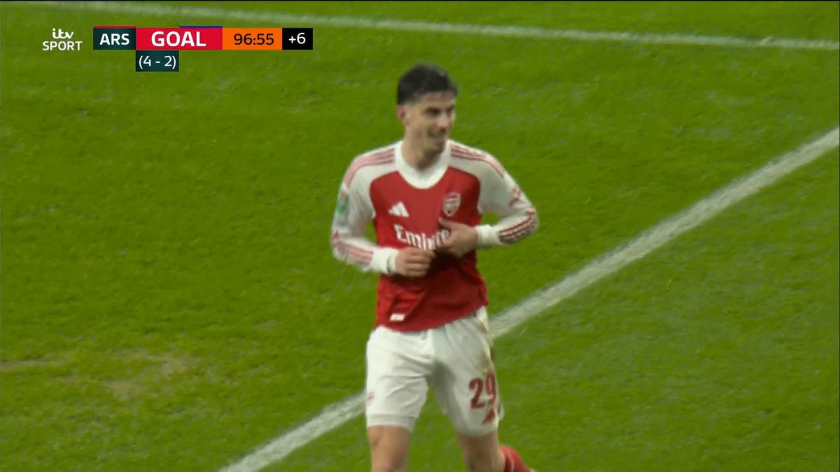 🔴⚪️ ARSENAL ARE GOING TO WEMBLEY! 🔴⚪️ Kai Havertz clinches it on the break! ⚽️ #ITVFootball | Carabao Cup