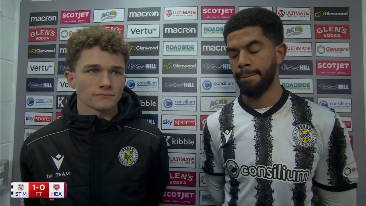 🗣️ “It’s a big three points for us for sure” 🗣️ “I didn’t feel like a newcomer, I felt like I fit right in” Miguel Freckleton and debutant Jacob Devaney assess St Mirren’s win over Hearts ⤵️