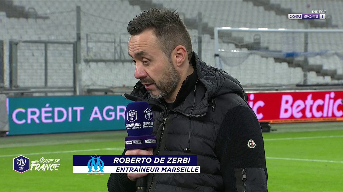🚨 Roberto De Zerbi 🇮🇹 : « 𝗠𝗢𝗡 𝗘́𝗤𝗨𝗜𝗣𝗘 𝗣𝗘𝗨𝗧 𝗚𝗔𝗚𝗡𝗘𝗥 𝗡’𝗜𝗠𝗣𝗢𝗥𝗧𝗘 𝗤𝗨𝗘𝗟𝗟𝗘 𝗘́𝗤𝗨𝗜𝗣𝗘 ! 💙🤍 Et perdre contre n’importe qui ! 😅 » 🎥 beIN SPORTS