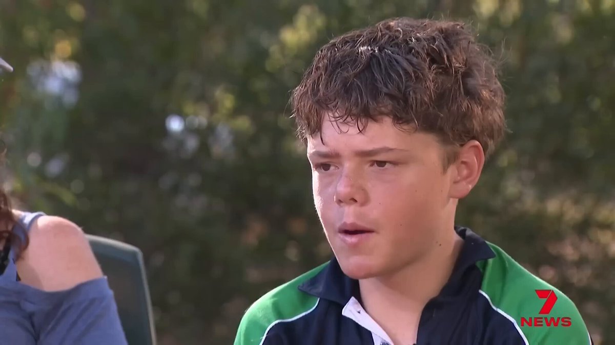 NEW: 13-year-old Australian boy swims for four hours in cold and dangerous waters to save his mom and siblings who were swept into the ocean, says God is who got him to shore. The family was on kayaks & paddleboards when they were swept about 2.5 miles out to sea. After a conversation with his mother, Austin Appelbee decided he would swim back to shore to find help. Appelbee says he prayed throughout the four-hour swim and told God he would get baptized if he made it out alive. "I don't think it was actually me [swimming]... It was God the whole time. I kept on praying, kept on praying. I said to God, 'I'll get baptized.'" "The waves are massive, and I have no life jacket on… I just kept thinking 'just keep swimming, just keep swimming,'" he said. "And then I finally made it to shore, and I hit the bottom of the beach, and I just collapsed." Appelbee says when he got to shore, he had to sprint for about a mile to find help. According to AP, the family drifted 9 miles from Quindalup and spent 10 hours in the water. When he reached the shore, Appelbee alerted authorities, who then sent out a helicopter to find his mom, 12-year-old brother, and 8-year-old sister. Austin's mother, Joanne Appelbee, said one of the hardest decisions of her life was sending her son to shore. "One of the hardest decisions I ever had to make was to say to Austin: 'Try and get to shore and get some help. This could get really serious really quickly,'" she said. What a remarkable kid. Video: 7 News.