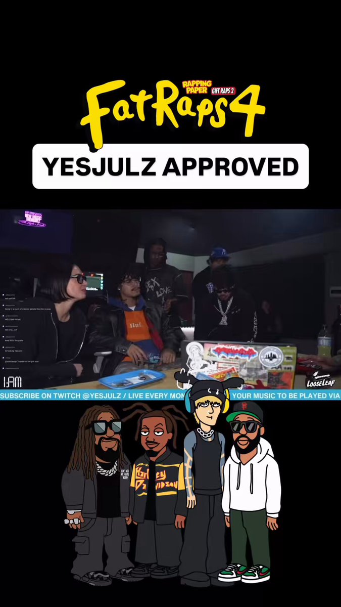 At this time I gotta thank Yesjulz for blasting that new #FatRaps4 on her livestream yesterday 🔥