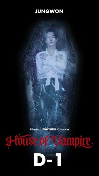 ／ 🏰#EN_HouseofVampire 開幕までD-1🥀 ＼ いよいよ明日！ 今日目覚めるのは #JUNGWON 「終わらない夜へようこそ。」 これは、あなたが主人公になる体験。 チケットは→ #ENHYPEN #楽曲体感ミュージアム #ENHYPEN終わらない夜への招待状