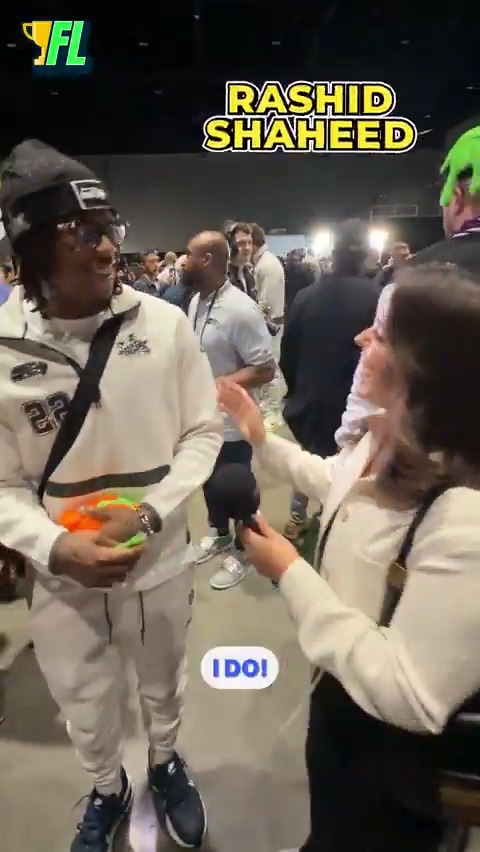 Rashid Shaheed went from Super Bowl radio row guest to #SBLX participant in one year. 🥹 Kendall Valenzuela caught up with the Seahawks WR to talk about his journey, Klint Kubiak, fantasy football and if he's going to sign 3 more jerseys for cooterdoodle:
