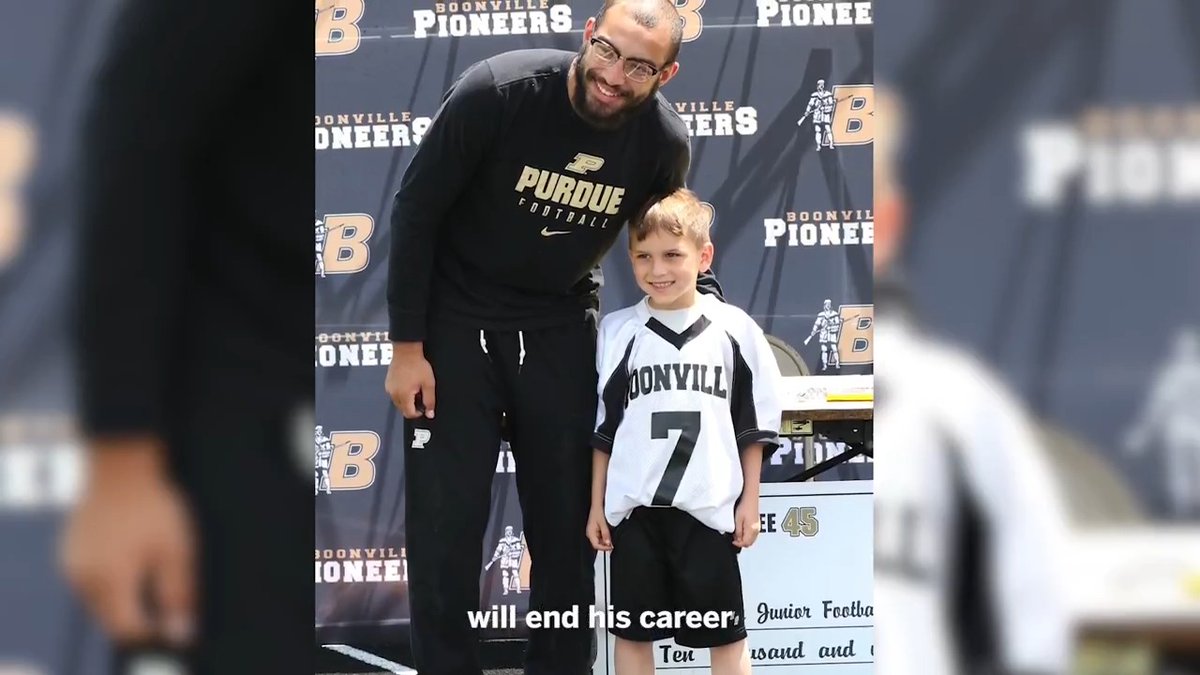 Committed to making a difference on and off the field. From freshman walk on to Purdue Football star, Devin Mockobee is now a Big Ten Jackie Robinson Community &amp; Impact campus award winner too.