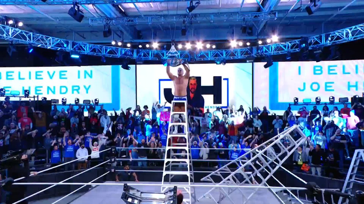 RAISE YOUR HANDS 🙌 Joe Hendry is the NEW NXT CHAMPION!