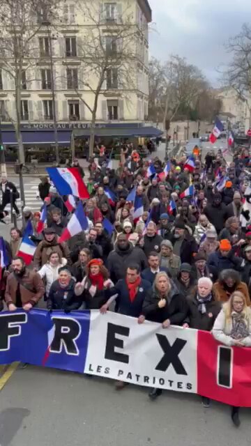 🚨FRENCH PATRIOTS MARCH FOR FREXIT All across Europe people are seeing the EU for what it is They want out They're done with it The EU will fall