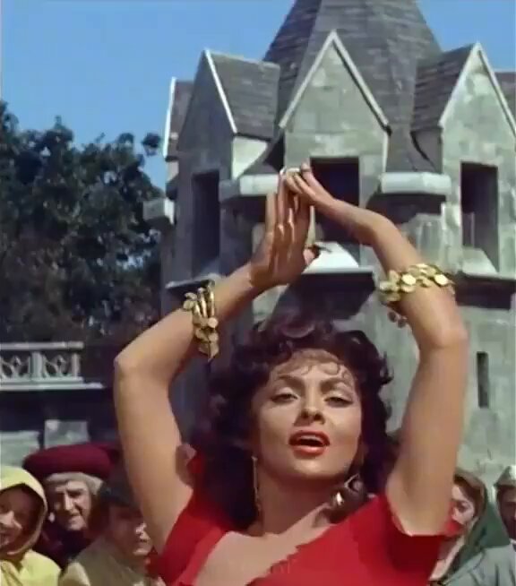 The breathtaking Gina Lollobrigida as Esmerelda in "The Hunchback of Notre Dame" (19560