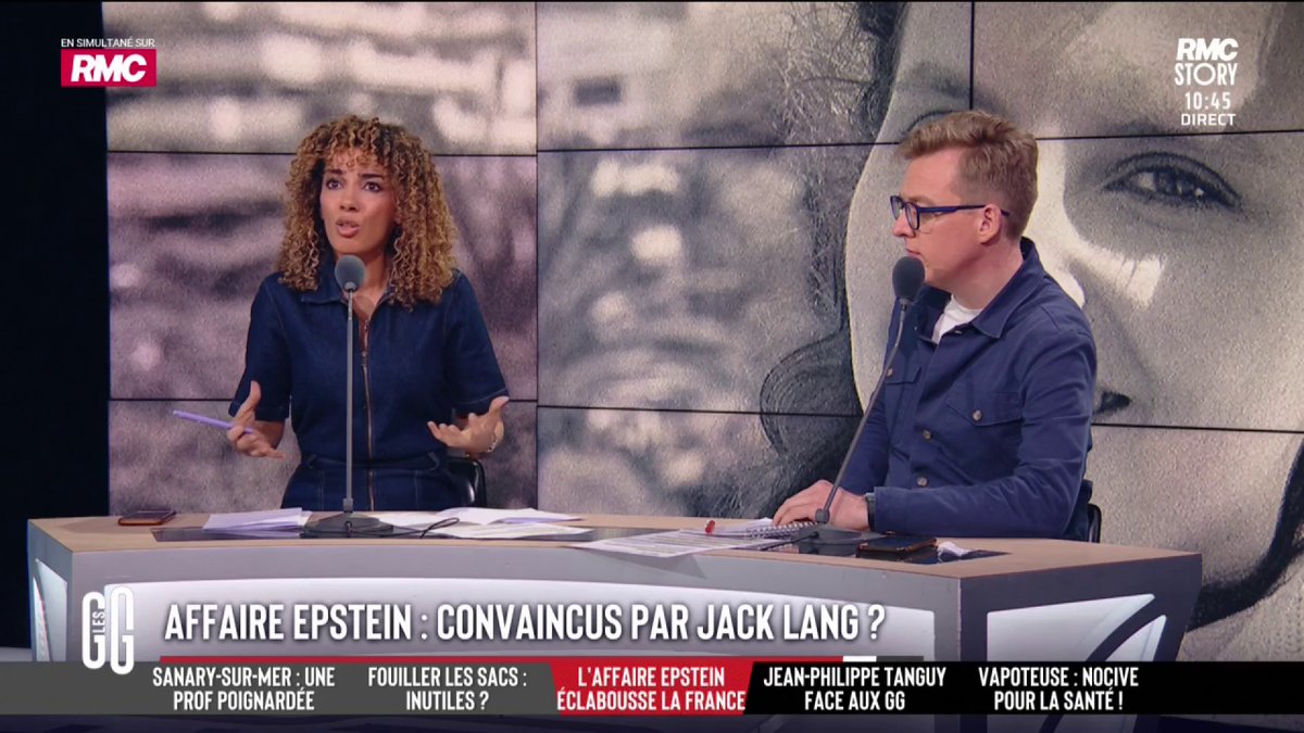 🗃️ Affaire Epstein : êtes-vous convaincus par les explications de Jack Lang ? Fatima Aït Bounoua : "Je ne suis pas convaincue. En 1977, il cosignait une tribune pour légaliser les relations entre adultes et enfants. Il ne savait pas ? L’avion s’appelait le 'Lolita Express' !" #GGRMC