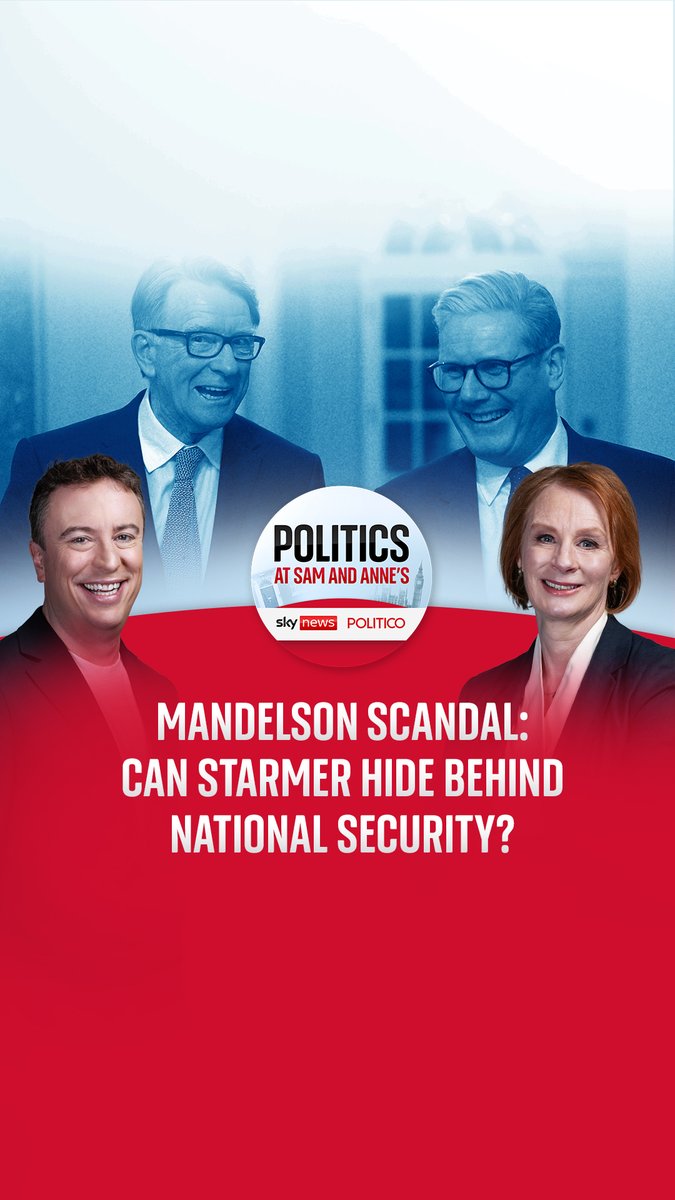 Can Keir Starmer use national security to hide details from the Mandelson scandal? Sam Coates Sky and anne mcelvoy discuss how a move like this would go down with MPs across the House of Commons. 🎧 Listen to PASAA here: