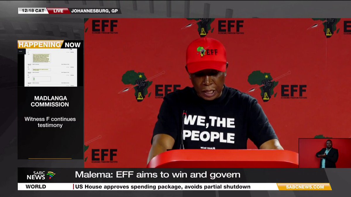 WATCH | EFF leader Julius Malema says they will back any motion of no confidence against an ANC mayor or premier in Gauteng.