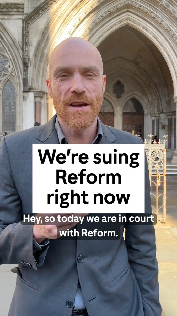 Today's the day! We're in court with Reform right now ⚖️