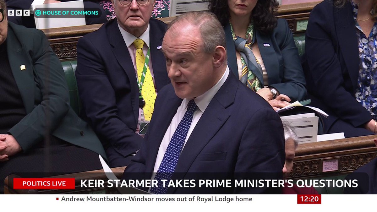 "Did he think at all about Epstein's victims?" Liberal Democrat leader Ed Davey questions the PM about his appointment of Peter Mandelson as US ambassador Keir Starmer says "all of our thoughts are with the victims of Epstein" #PMQs: