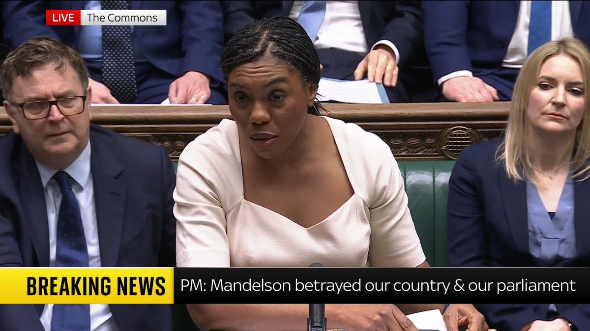 "He only sacked him [Peter Mandelson] after pressure from us." Opposition leader Kemi Badenoch presses the PM on what Number 10 knew about the former ambassador's relationship with Epstein. Politics latest: 📺 Sky 501 and YouTube