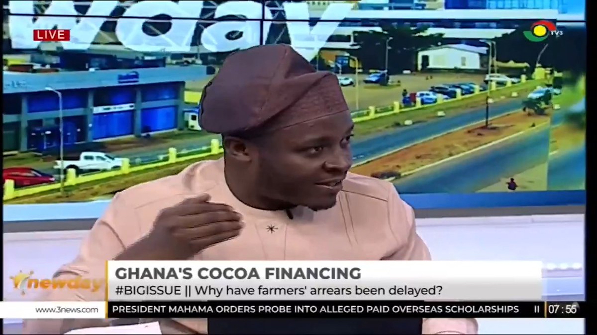 I assure cocoa farmers that their arrears will be cleared within two weeks, but the NPP has "no authority" to comment on the matter. - Eric Edem Agbana, MP, Ketu North Constituency #TV3NewDay #TV3GH